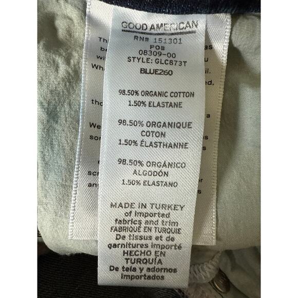 Good American GLC873T Blue260 Good Legs Skinny Cropped Jeans Sz 4/27 Stretch - Picture 9 of 10